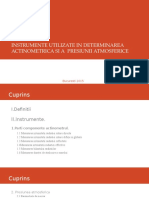 Instrumente Utilizate in Determinarea Actinometrica Si A Presiunii