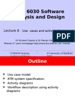 COM 6030 Software Analysis and Design: - Use Cases and Activity Diagrams