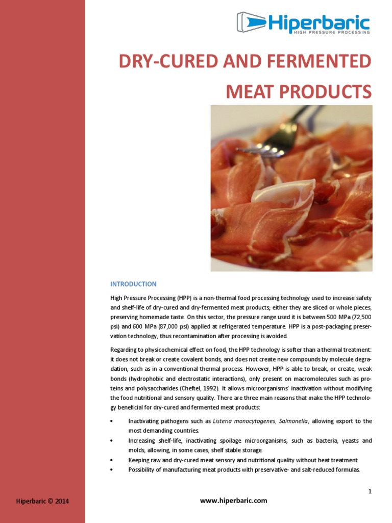 DryCured And Fermented Meat Products Hiperbaric © 2014