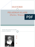 Teori Behavioris Pelaziman Klasik Pavlov Waston