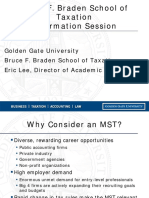 Golden Gate University Bruce F. Braden School of Taxation Eric Lee, Director of Academic Quality