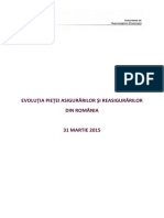 Raport Piata Asigurarilor La 31 Martie 2015