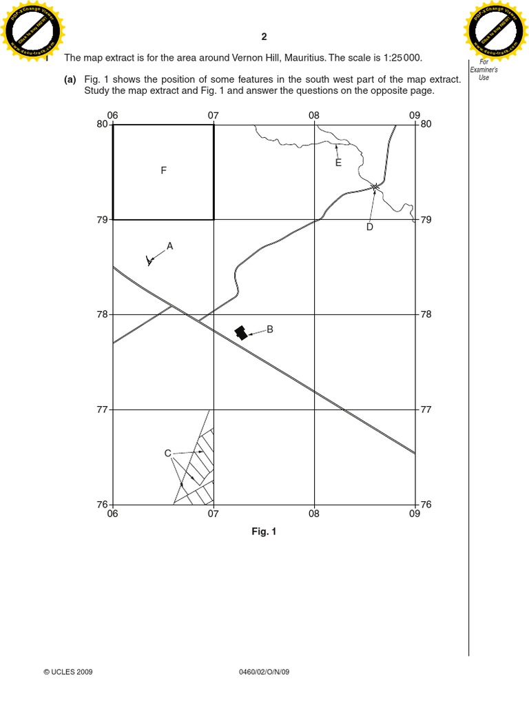 Map Reading Exercise PDF