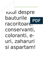 Totul Despre Bauturile Racoritoare