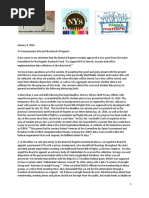 Class Size Matters and NYSAPE Letter To Commissioner Elia and Board of Regents Re New Student Data Project