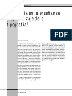 La Historia en La Enseñanza y Aprendizaje de La Tipografía