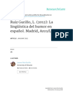 INDICE La Linguistica Del Humor en Espanol