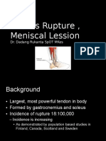 Achiles Rupture, Meniscal Lession