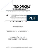 Ley Organica de Eduacion Superior