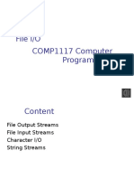 File I/O: COMP1117 Computer Programming