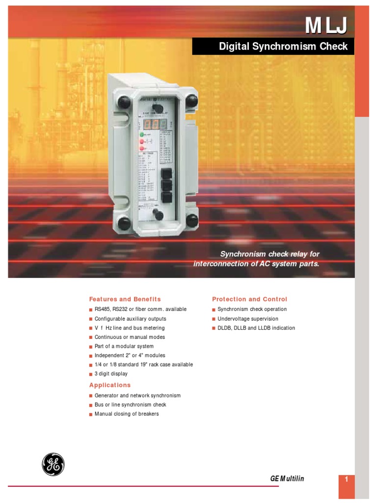 GE Synch Check Relay Relay Power Supply