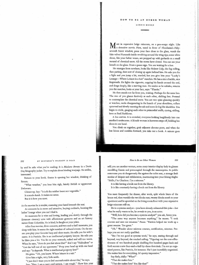 How to Be an Other Woman (Lorrie Moore)