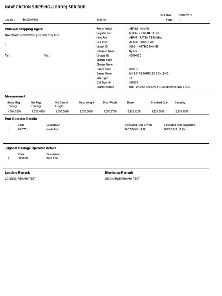 Shipping Document Overview 2015 | PDF