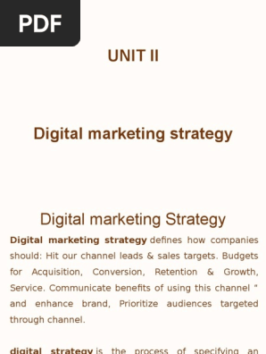 Digital marketing strategy