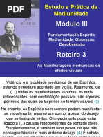 Roteiro 3 - as Manifestações Mediúnicas de Efeitos Visuais