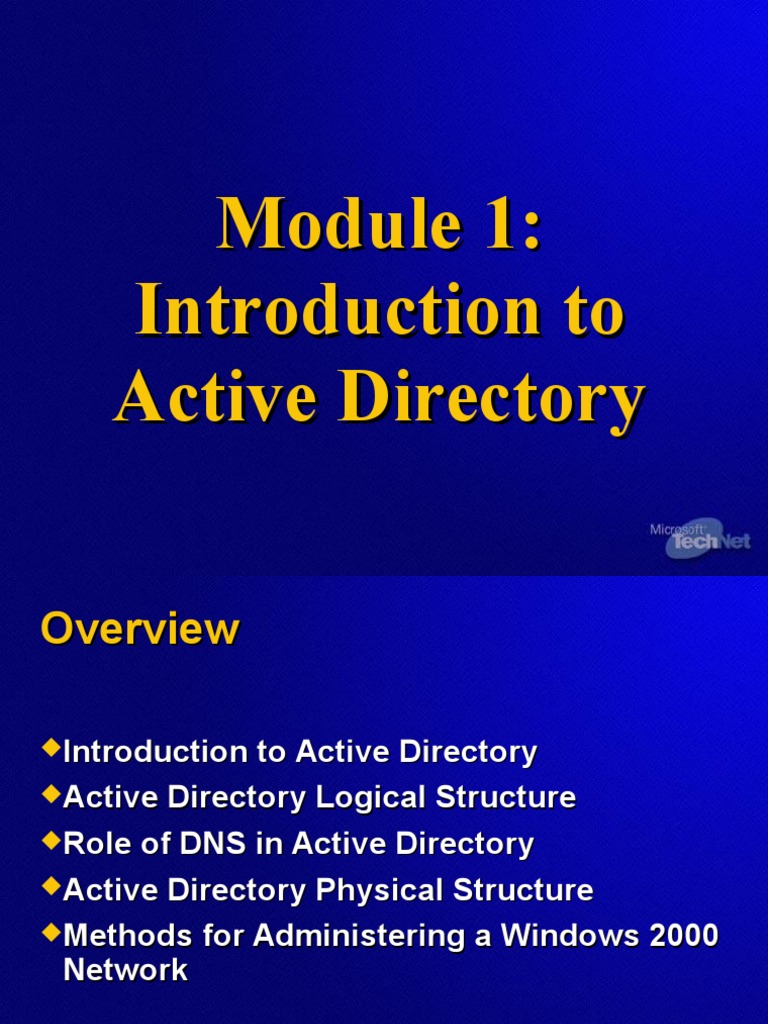 Active Directory Overview and Structure | PDF | Active Directory ...