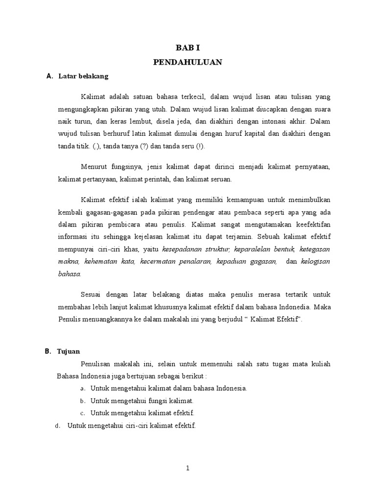 Makalah Kalimat Efektif