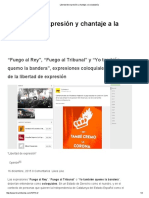 Libertad de Expresión y Chantaje a La Ciudadanía