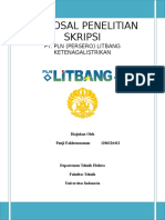 Proposal Penelitian Skripsi Pt. PLN (Persero) Litbang Ketenagalistrikan