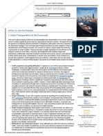 Urban Transport Challenges