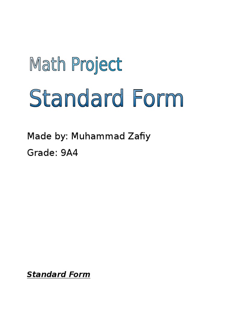 Understanding Standard Form Basics | PDF