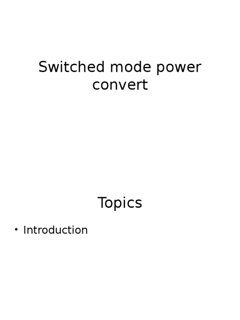 Switched Mode Power Conversion Guide | PDF | Computers