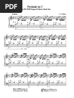 Prelude in C From The Well Tempered Clavier - by J. S | PDF