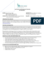 Special Events and Development Internship Position Description SP15