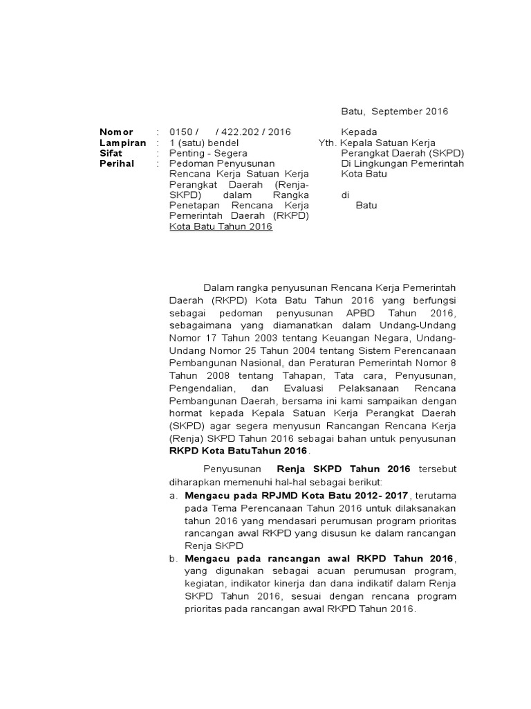Tahapan Penyusunan RPJMD 2016 | PDF