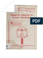 Manual elaboração tesauros monolíngues