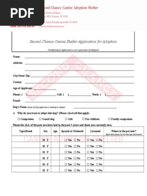 Adoption Application
