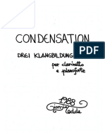 Condensation for clarinet and piano - Drei Klangbildungen - music of giorgio tedde