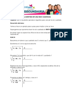 El Algoritmo de Una Raíz Cuadrada