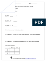 Number Breakdown and Description Worksheet: Write The Missing Numbers