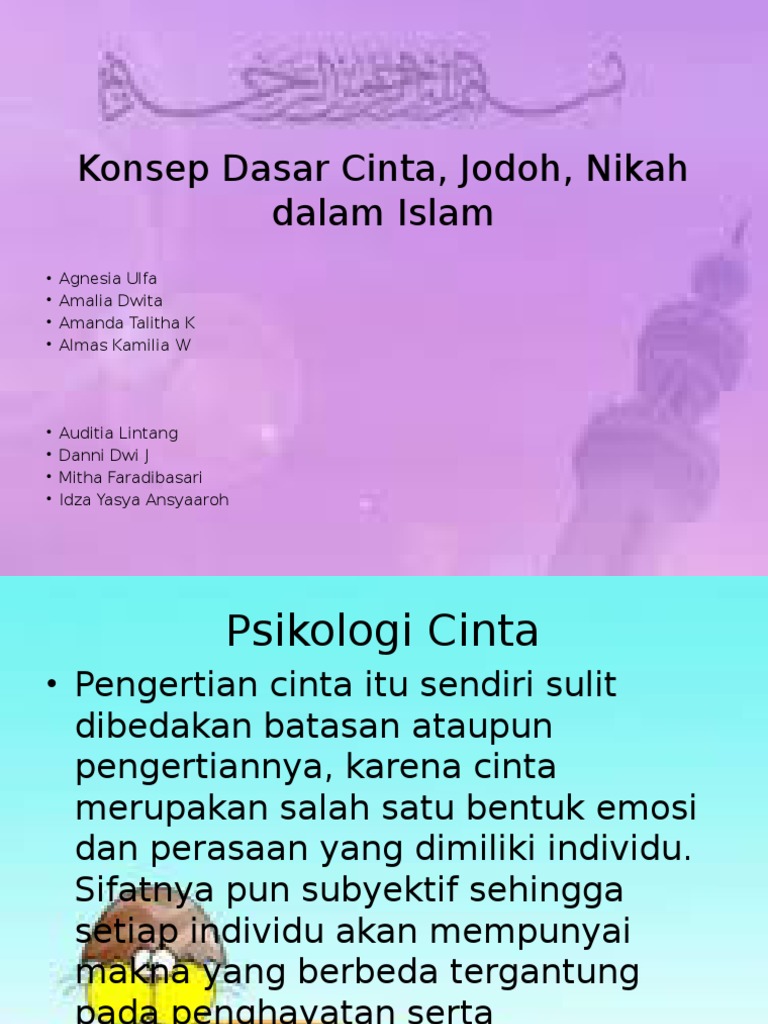 Psikologi Cinta Psikologi Islam Psikologi Cinta Psikologi Islam