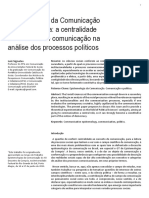 Epistemologia Da Comunicacao Na Democracia A Centralidade Do Conceito de Comunicacao Na Análise Dos Processos Políticos