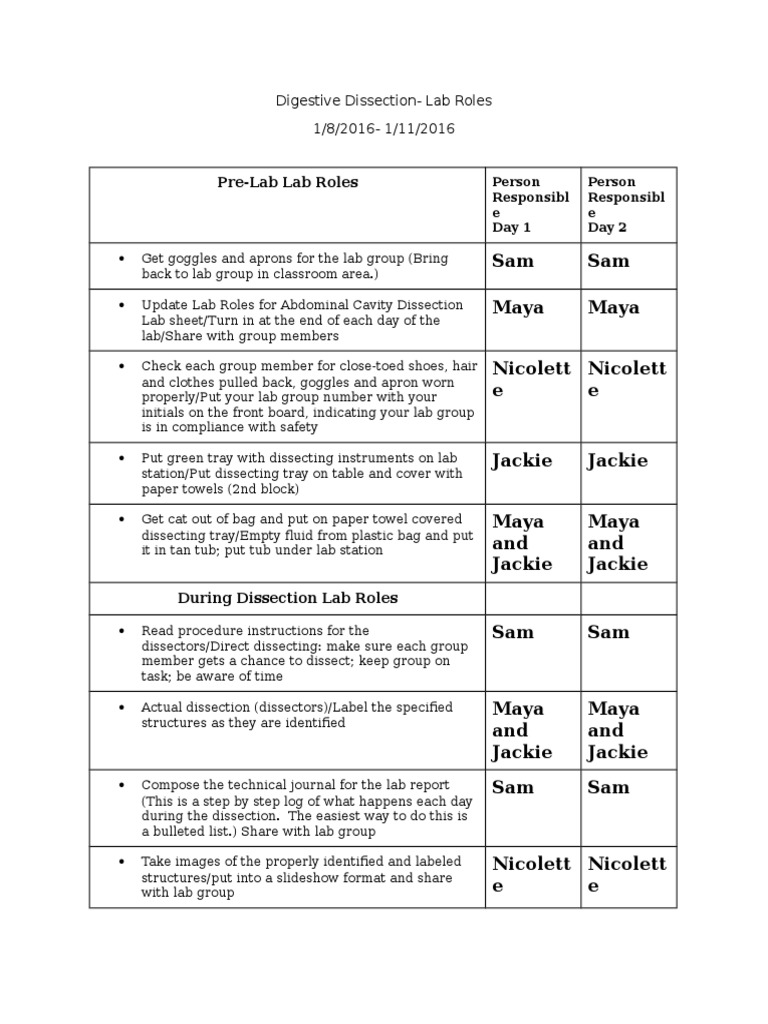 Digestive Dissection | PDF