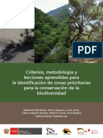 Criterios & Metodologia para Identificar Zonas Prioritarias para la conservación  de la biodiversidad en el Peru