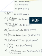 Examen Integrales Indefinidas 1º Bachilerato