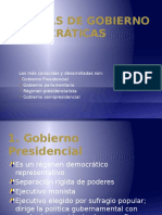 Formas de Gobierno Democráticas