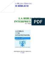 La Biblia y Su Interpretación