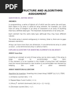 Data Structure and Algorithms Assignment