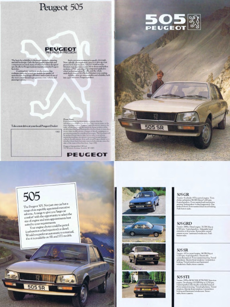 Peugeot 505 Transmission Mechanics Diesel Engine
