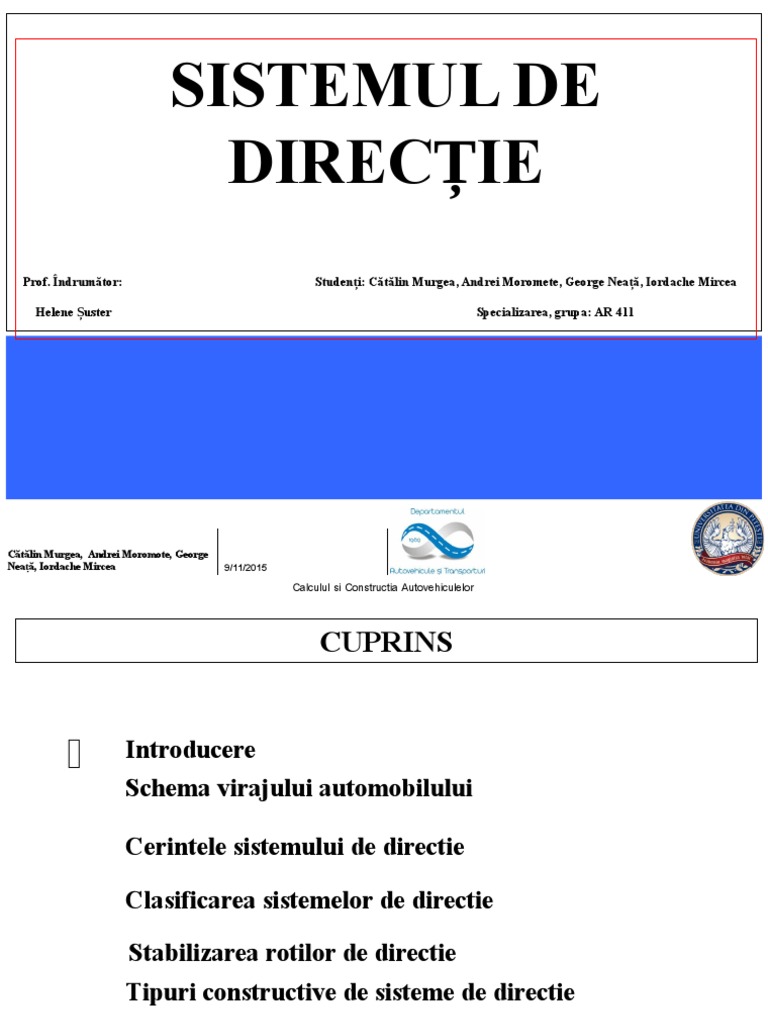 Sistemul de Directie | PDF