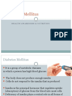 Diabetes Mellitus: Health Awareness & Nutrition