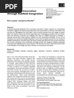 Leahey & Moody (2014) - Sociological Innovation through Subfield Integration