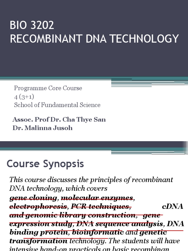 Applications of rDNA Technology | PDF | Recombinant Dna | Francis Crick