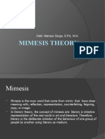 Mimesis Theory: Oleh: Mansur Ga'ga, S.PD., M.A