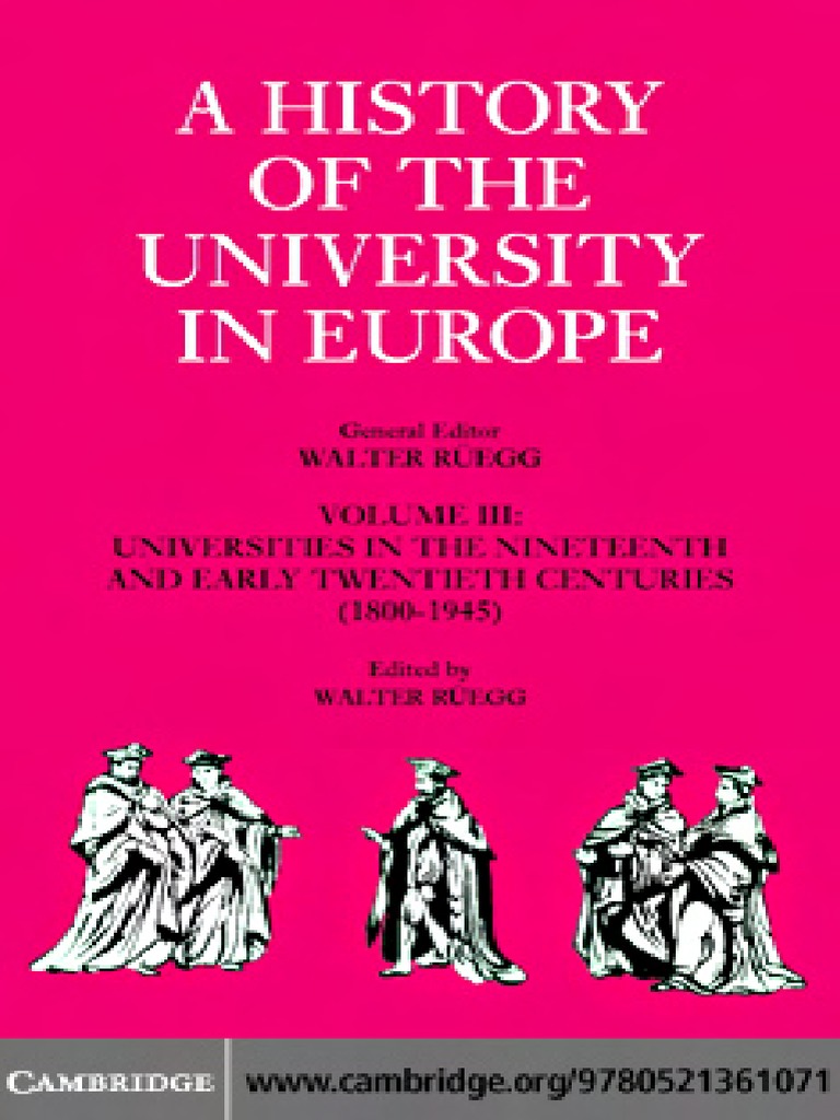 Page De Garde Cahier Danger Ecole4 A History of The University in Europe Vol III - Cambridge | PDF |  University | France