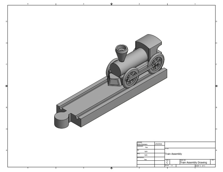 Train Assembly Drawing | PDF | Technology & Engineering
